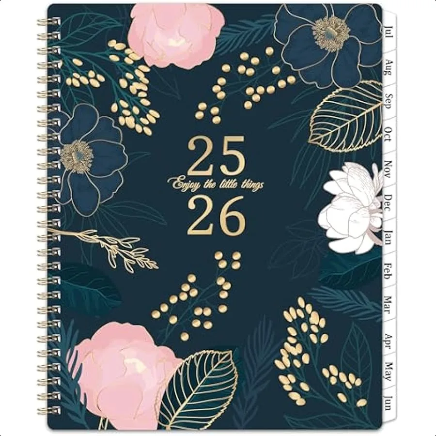 

20252026 20252026 July 2025 June 2026 Weekly and Monthly Spreads 8'' x 10" Monthly Tabs Twinwire Binding
