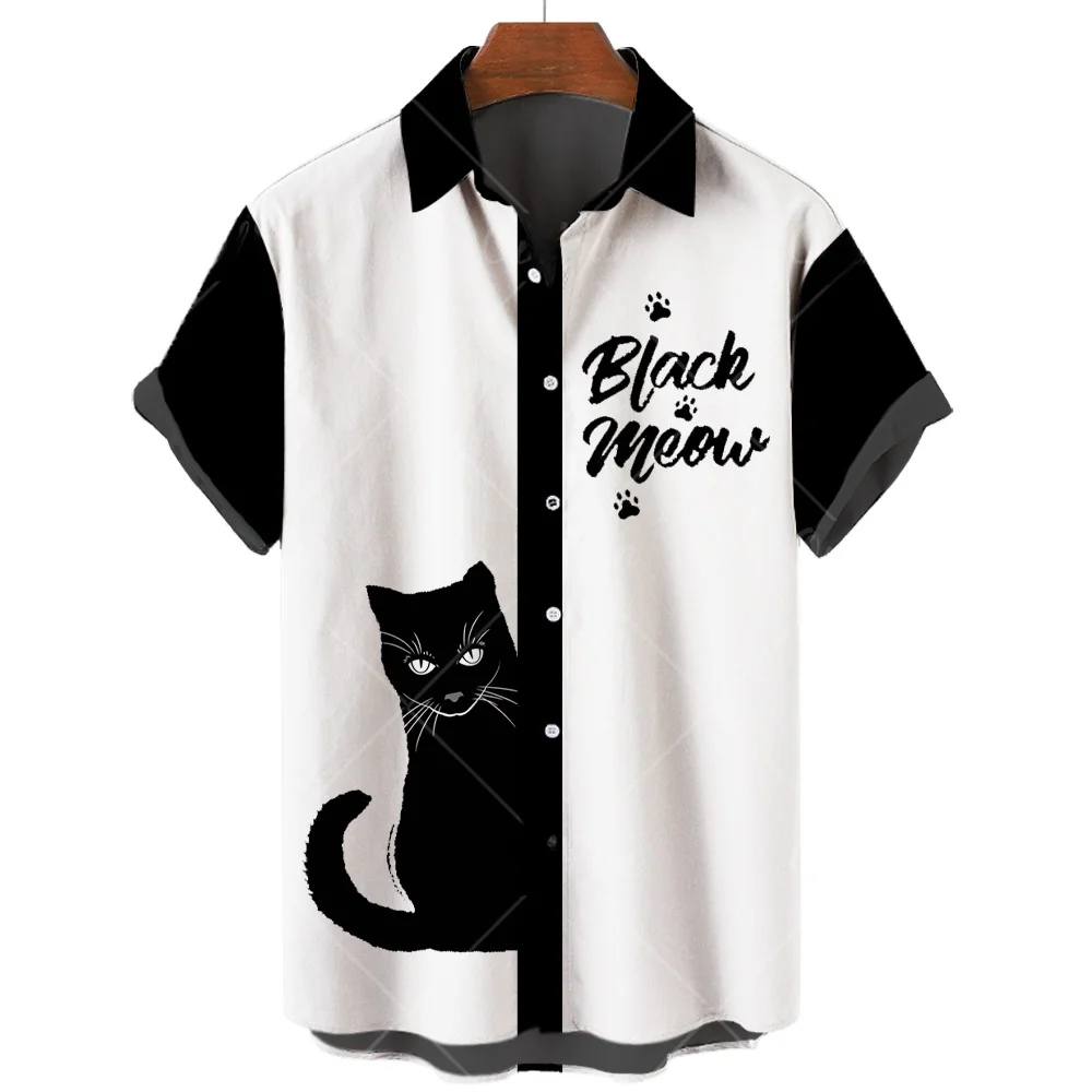 

Casual Fashion Printed Men's Shirt Loose Fit Short Sleeve Youthful Style Spring Summer Seasonal Wear Daily Occasion