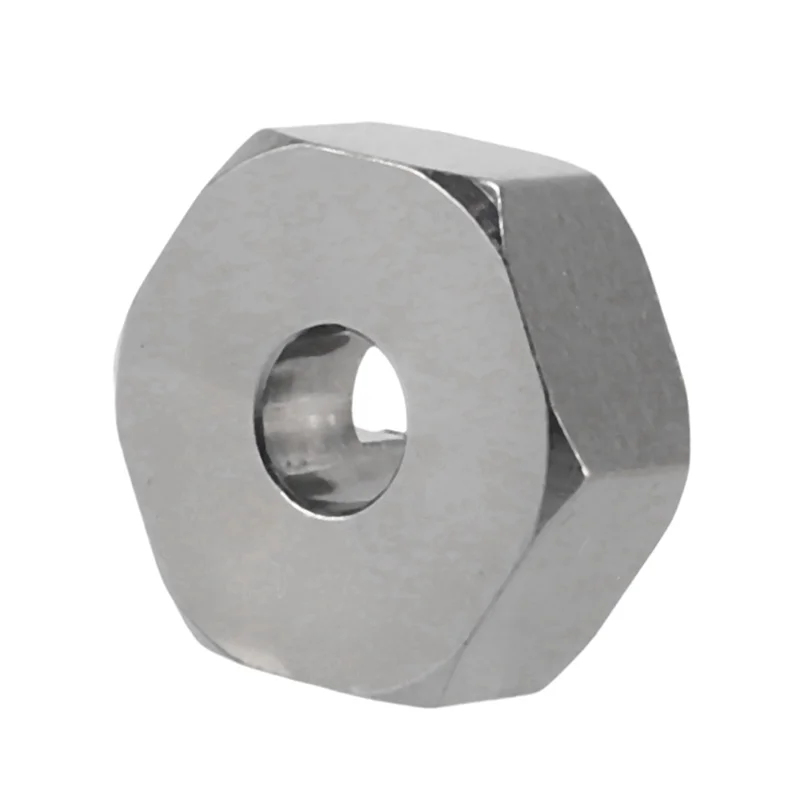 AS96-20X سبائك الألومنيوم 12 مم الموحد محور عجلات محول سداسي ترقيات ل Wltoys 144001 1/14 RC قطع غيار السيارات، رمادي