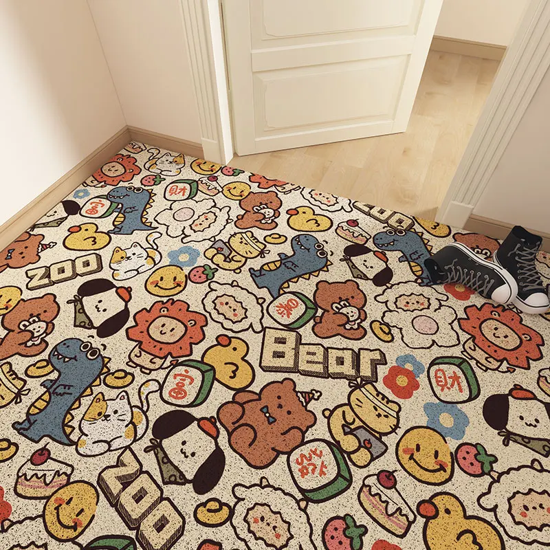 

Animal Pattern Household Entrance Cuttable Floor Mat Doormat Bedroom Living Room Kitchen Dust Removal Carpet Customization