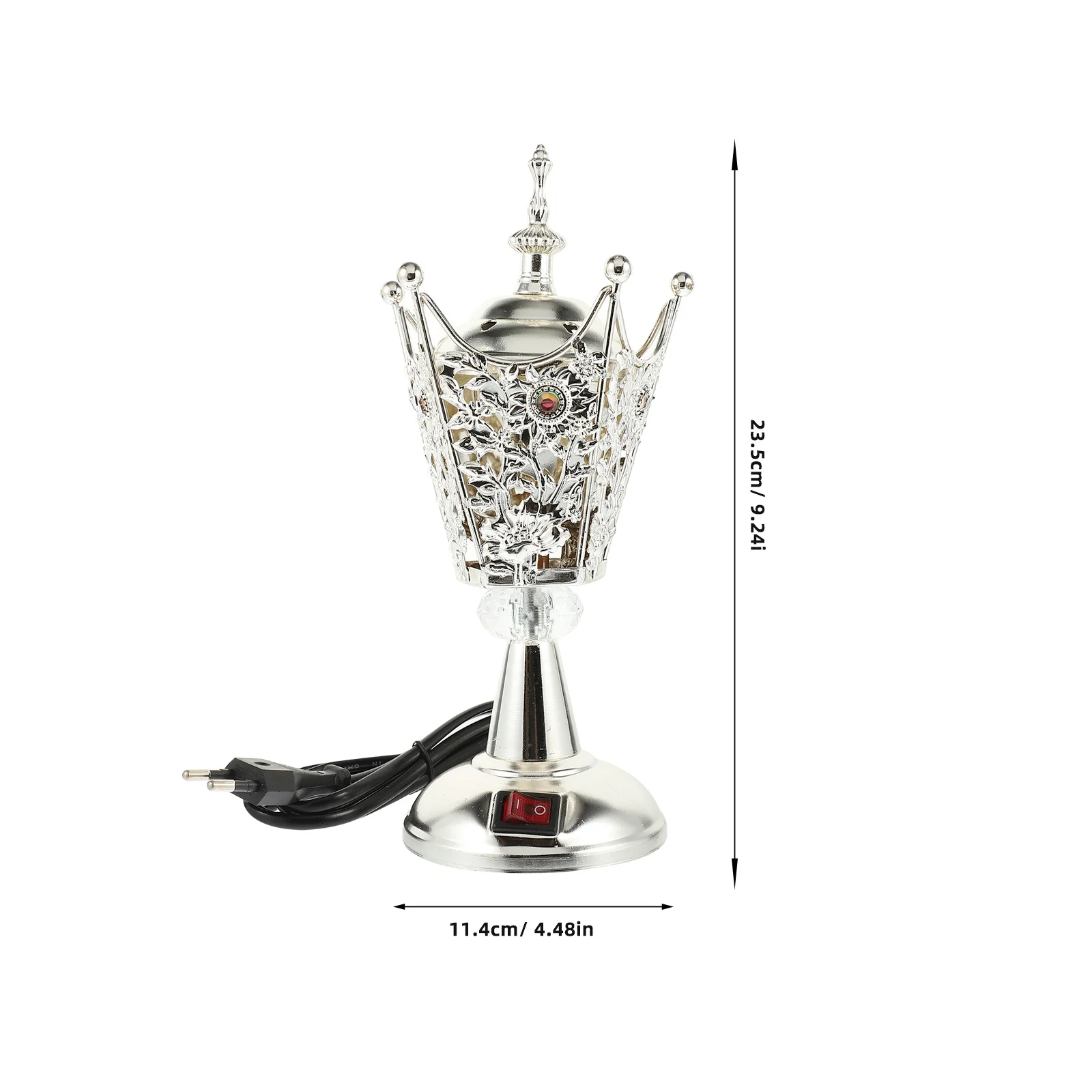 

Electric Burner Metal Aroma Stove Decorative Portable Desktop Centerpiece Ornament For Home Office Temple Use Eu Plug Aroma