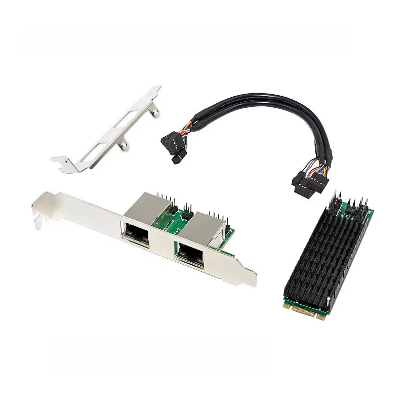 M. 2 B+M key 2.5G 2-port desktop computer network card M.2 M-B-Key NVME protocol RTL8125B chip