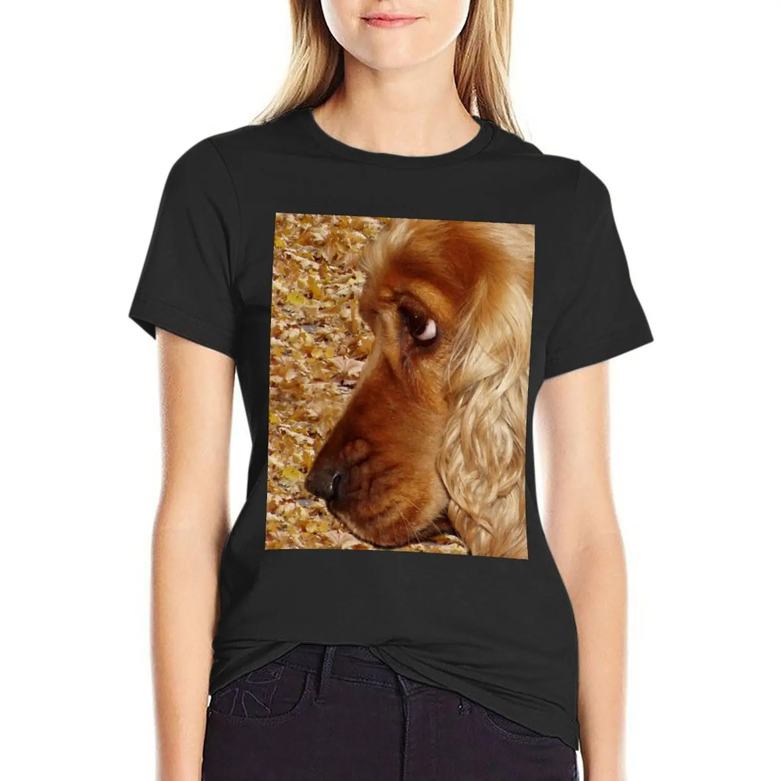 Dog English Cocker Spaniel T-Shirt tees plus size tops Female clothing Top Women