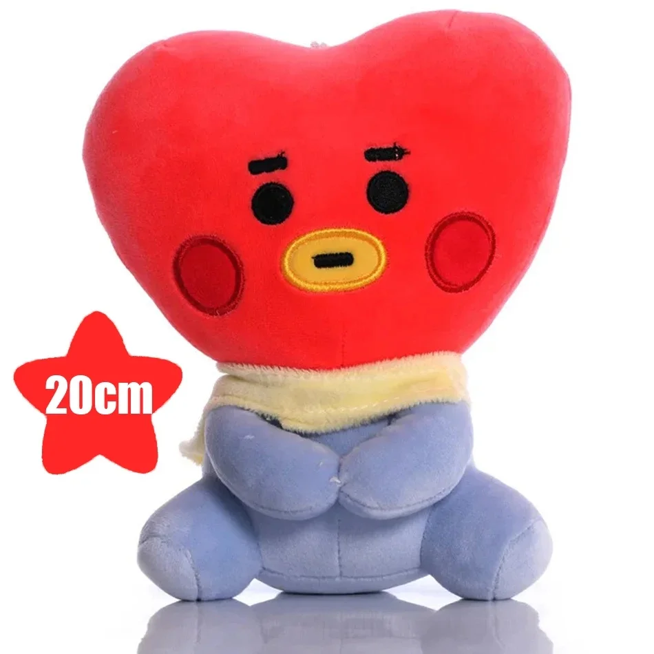 B-T-21 Cartoon-Tier Plüschtier Schlüsselanhänger Handy-Anhänger Tata Koay Shooky Mang Cooky Büro-Entspannungsgeschenk für Freunde Rucksack