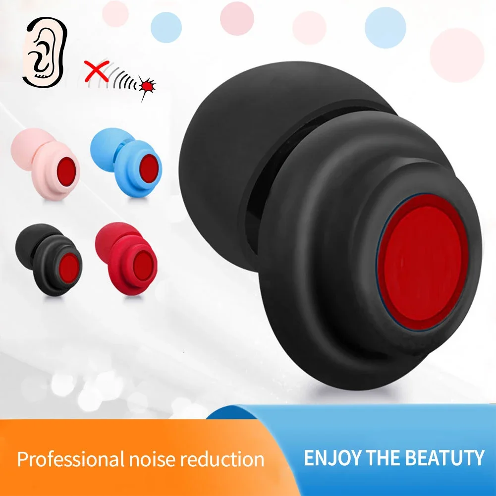 Anti Noise Silicone Reusable Earplugs Waterproof Ear Plugs For Sleeping Soft Comfort Portable Noise Reduction Ear Protector