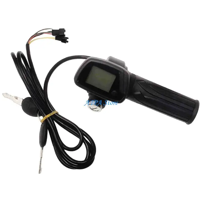 

U13C Lock Function Lithium Batteries Powered Throttle Grip Curved Digital Speedometer