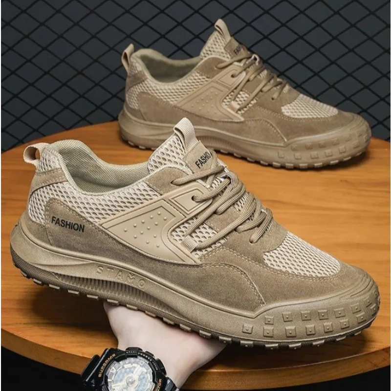 Fashionable Summer New Style Men's Shoes with Breathable Mesh Surface, Men's Anti-slip Work and Casual Simple Slip-on Shoes39-44