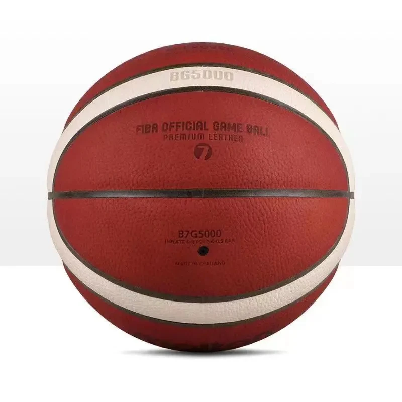 Material de PU de basquete padrão fundido para competição regular, resistente ao desgaste, BG5000, tamanho 7