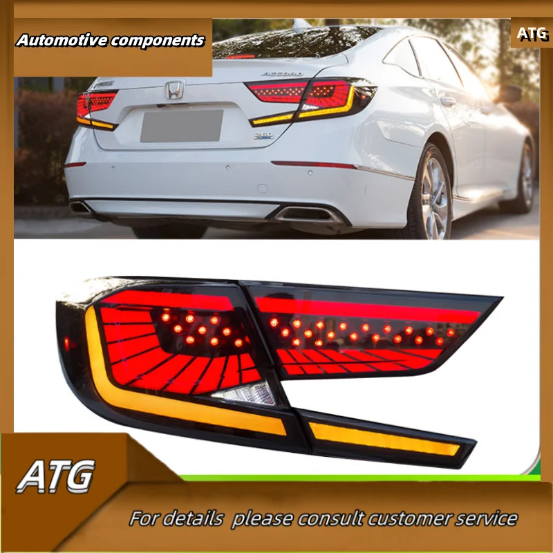 Taillight for Honda 10G 10th Generation Half Accord Starry Sky 18-22 Retrofitted LED Streaming Rear Tail Light Car Accesssary