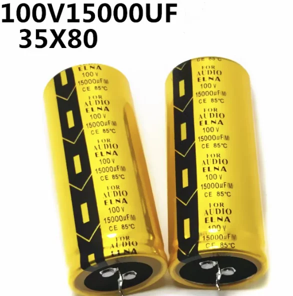 2 Stuks Koorts Audio Versterker Filter Condensator 50V 63V 80V 100V 10000Uf 15000Uf 22000Uf 35X50Mm 35X60Mm 35X70Mm 35X80Mm 35X80Mm