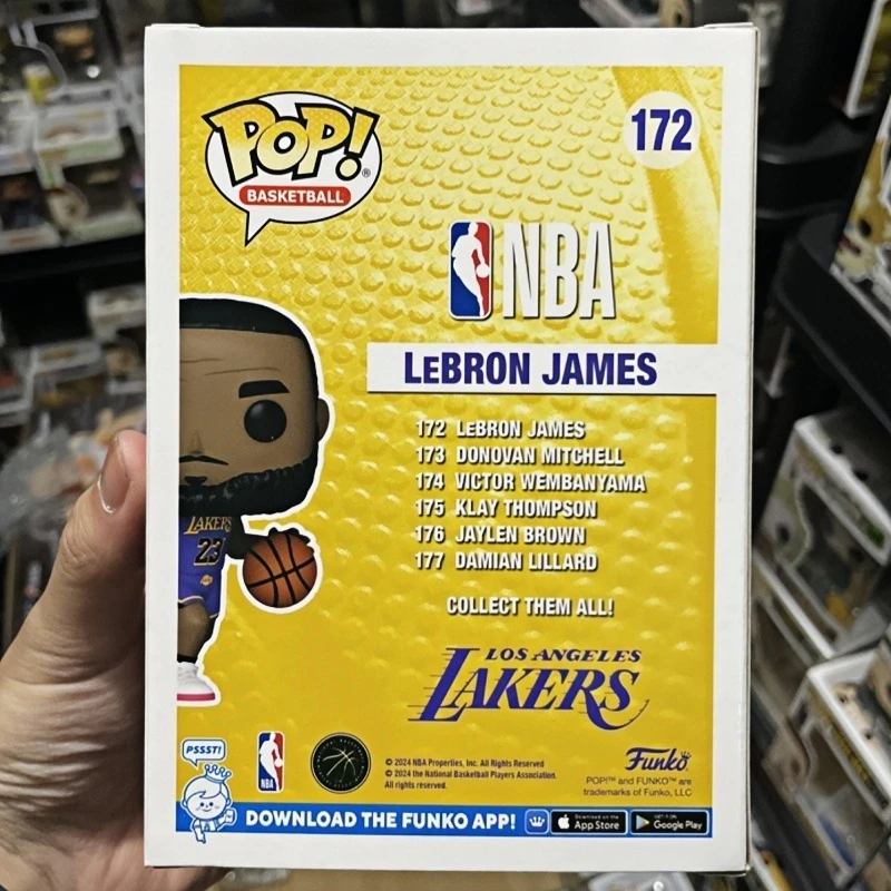 Funko Pop! Original Basketball NBA Los Angeles Lakers LeBron James #172 Vinyl Figure Collectible Model Desktop Ornament Toy Gift view 2