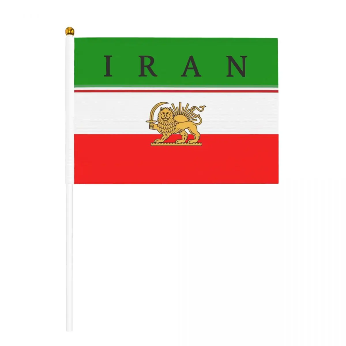 10 Pack 5.5x8.3 Inch Iran Lion And Sun Iranian Flag Miga Flags on Stick Handheld Flags Design for Outside Decorations