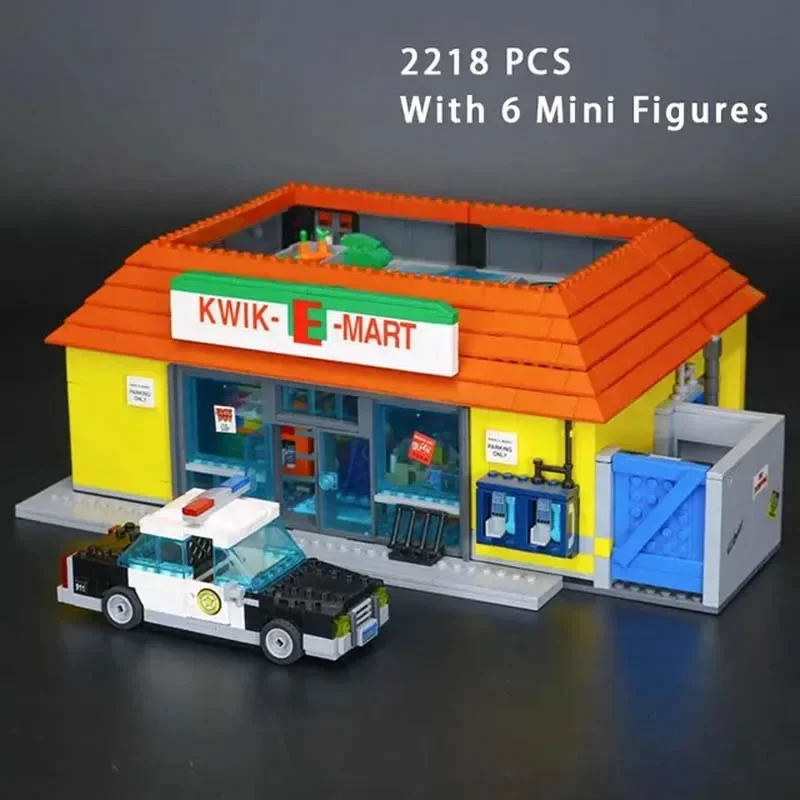 71006 71016 The Supermarket House And Kwik E Mart Building Blocks Bricks City Convenience Store Christmas Toy Gift Compatible