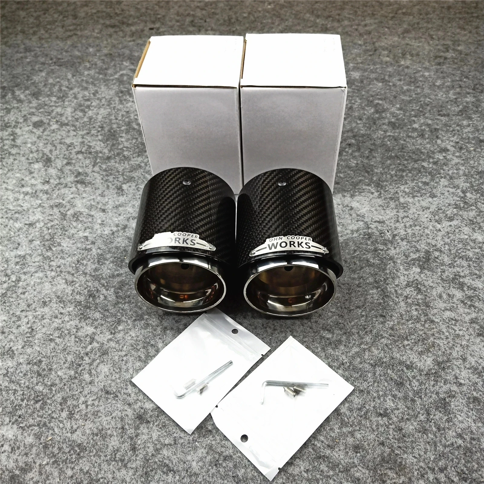 1 Pcs  For Mini Cooper F54 F55 F56 F57 R60 R61 F60 R55 R56 R57 R58 R59 S JCW Carbon Exhaust Tip Pipe Car Accessories