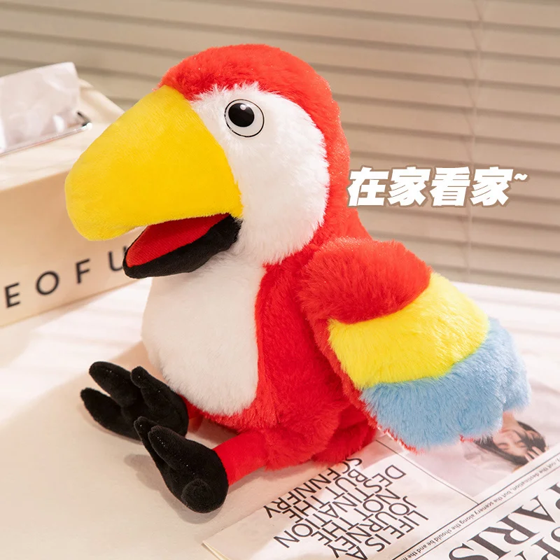 Poupées à main pour enfants, jouet en peluche, oiseau, Animal, aigle, grand oiseau à bec, perroquet, paon, poupée à main, histoire familiale, jeu de rôle, jouets à doigts