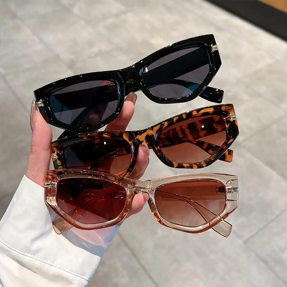 UV400 Vintage Cat Eye Sonnenbrille für Frauen Unregelmäßige Farbverlauf Brillen Herren Shades UV400 Sonnenbrille