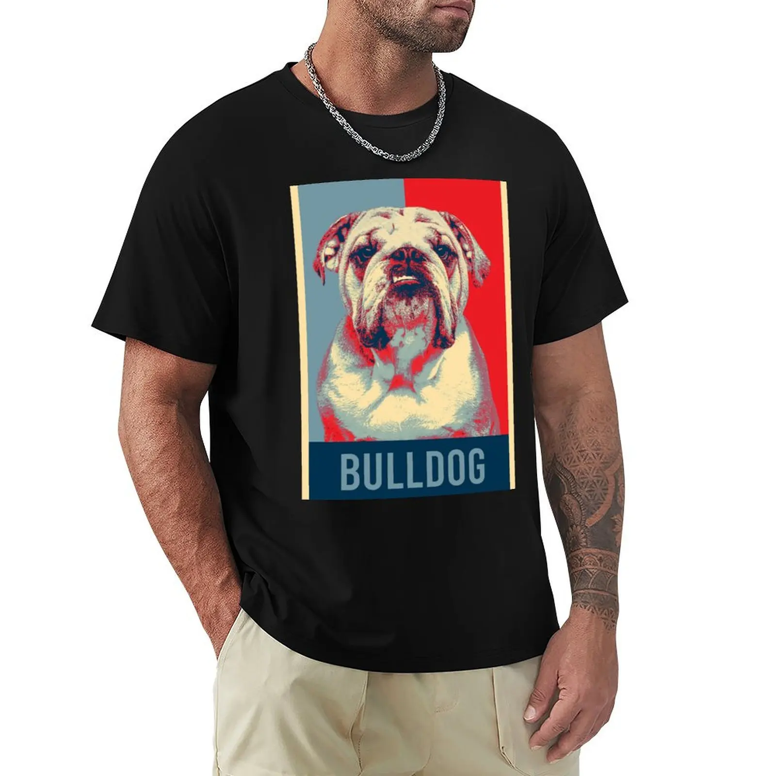 

English Bulldog Dog Portrait Pop Art T-Shirt shirts graphic tee oversized graphic tee mens designer clothes