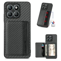 Honor X7D X9D X8C X7C X7B X7A Plus X9C Smart Card Back Case Leather Magnet Phone Honor X9D X6B X7 D X9 C X8B X9B Flip Capa Funda