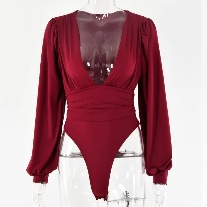 بدلة ضيقة ضيقة للنساء جديدة Sle لون نقي مطوي أعلى مثير فتاة عبر الحدود عالية الخصر تسع نقاط #5