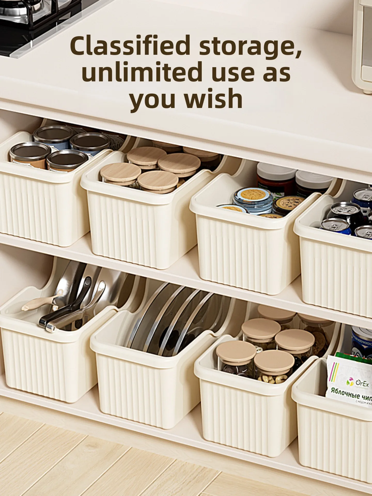 Kitchen Storage Box Pot Lid Spice Ra with Wheels Multi-Functional Storage elf Organizer for Utensils And Cookware