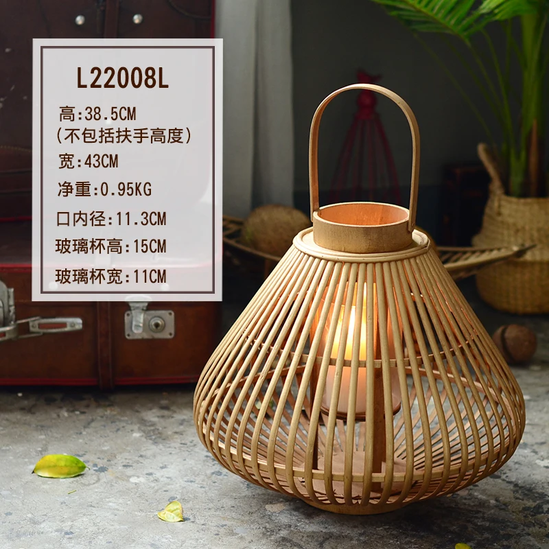 Black Bamboo Candlestick Vintage Aesthetic Modern Apartamento Living Room Candle Stand Garden Decoracao Para Casa Decorations