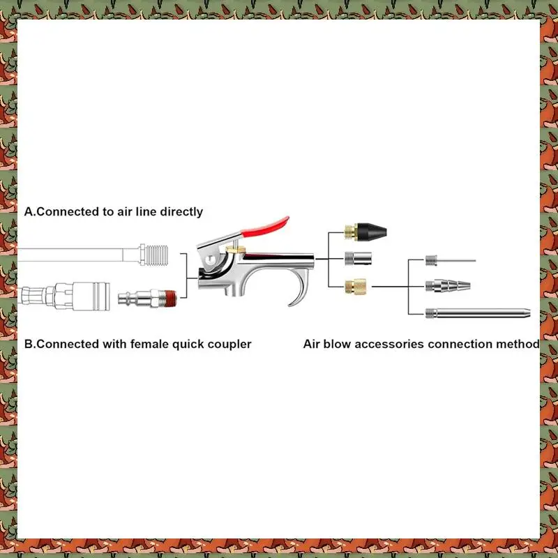 ABLQ 20 Piece Air Tool Kit, Air Compressor Kit,Air Tools With 1/4 Inch NPT Quick Connect Couplers, Air Compressor Accessories