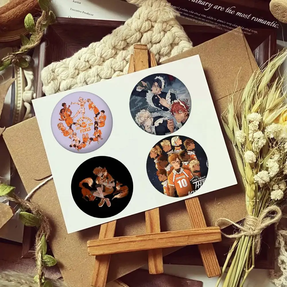 The Foxhole Court Hot Brooches On Backpack Decoration Round Enamel Pins For Jewelry Gifts Bag Accessorys