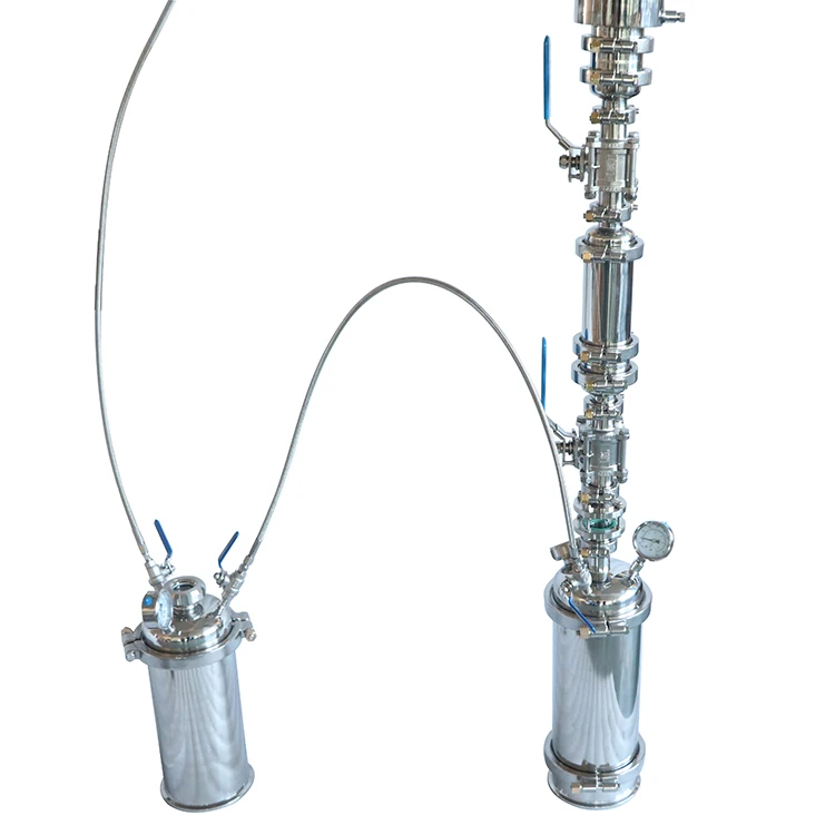 1 Pound Closed Loop System Jacketed CRC Extractor with Color Remediation Column Filter