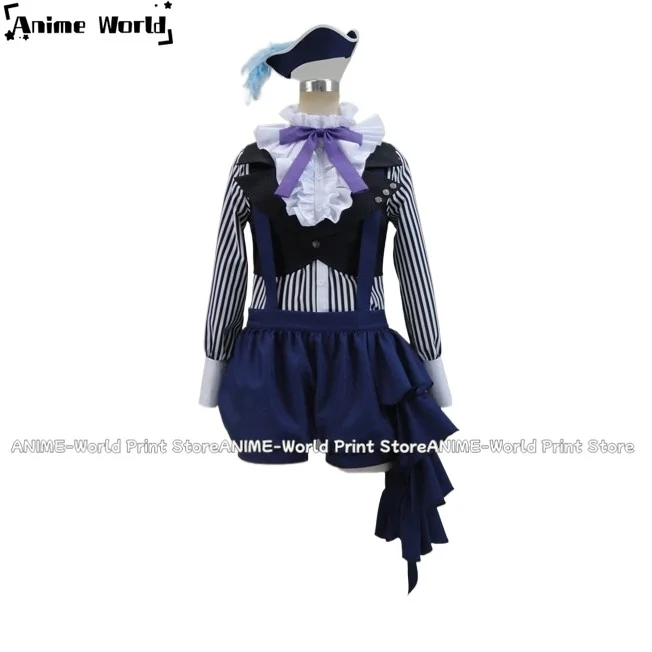 

《Custom Size》Japanese Anime Black Butler Circus Ciel Phantomhive Cosplay Costume Halloween