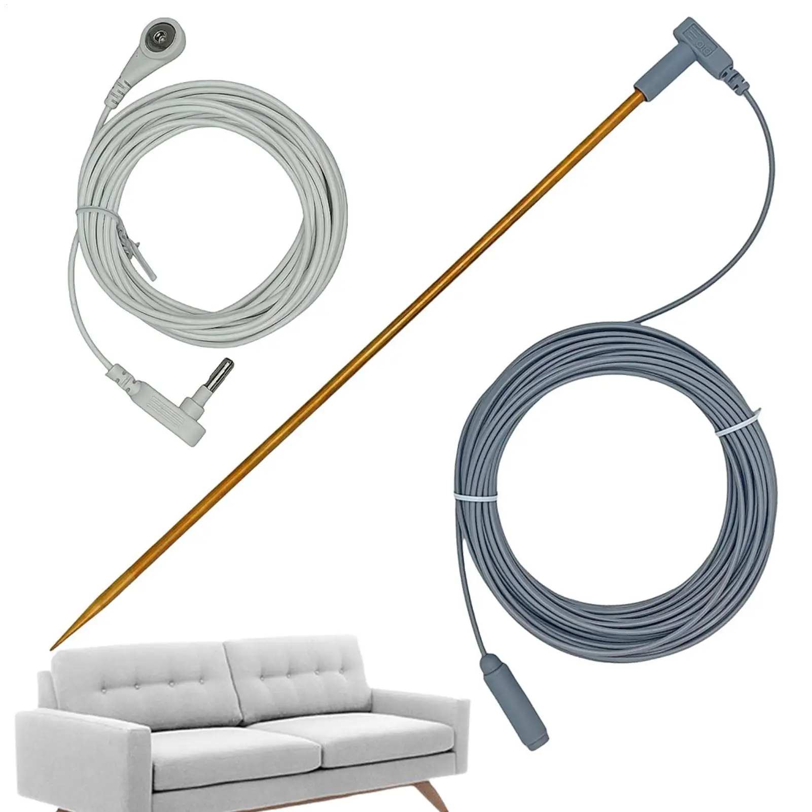 Earthings Grounding Rod - 40Ft Female Ground Cord Ground Rod Kit Lightweightground Rod With Copper For Grounded Earth