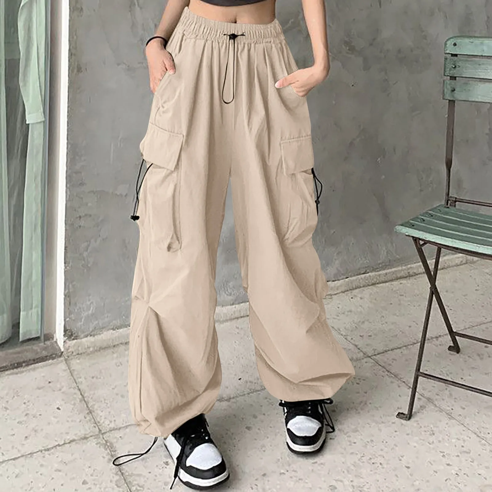 Cargo Pants Women Korean Style Baggy Wide Leg Trousers Streetwear Oversize Sweatpants Female Harajuku Y2k Streetwear