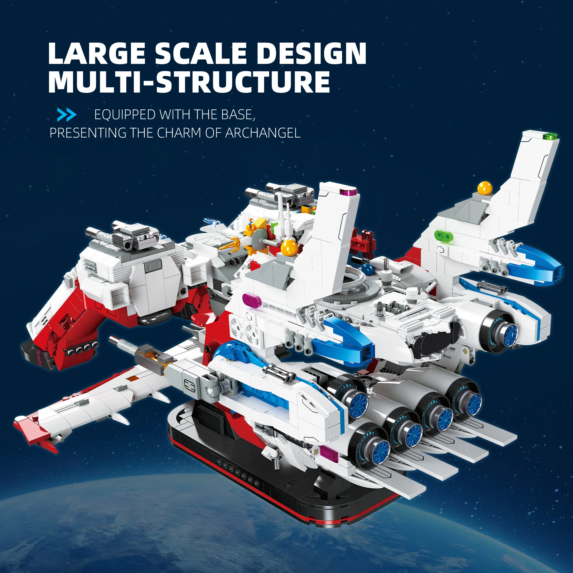 Creativity Movie Military 58172 Anime battle Starship Spacecraft Archangel Building Blocks MOC Toys adult Christmas Gift 2899pcs