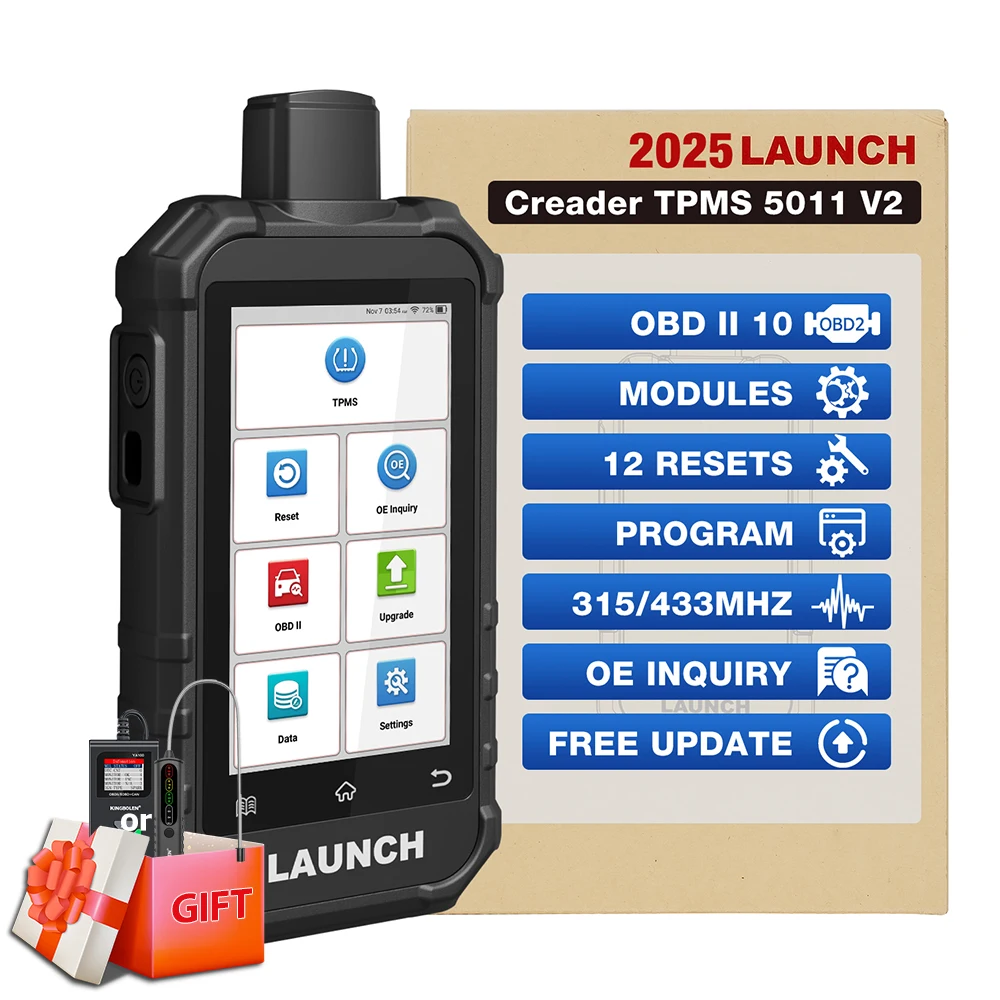 車のタイヤ空気圧診断ツール,tpms Launch-X431 5011 v2,obd2,12