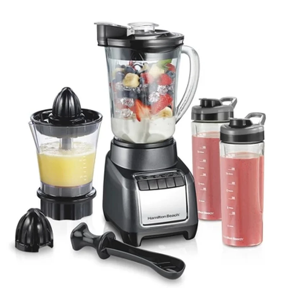 3 in 1 Blender Juicer System 5 Speed Smoothie Maker Citrus Juicer Glass Jar Personal Travel Jars Dishwasher Safe