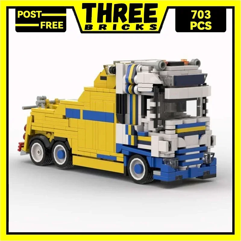 Moc Bouwstenen Stadsreddingsauto Model Daf Xf Recovery Truck Technologie Modulaire Blokken Geschenken Kerstspeelgoed Diy Sets Assemblage