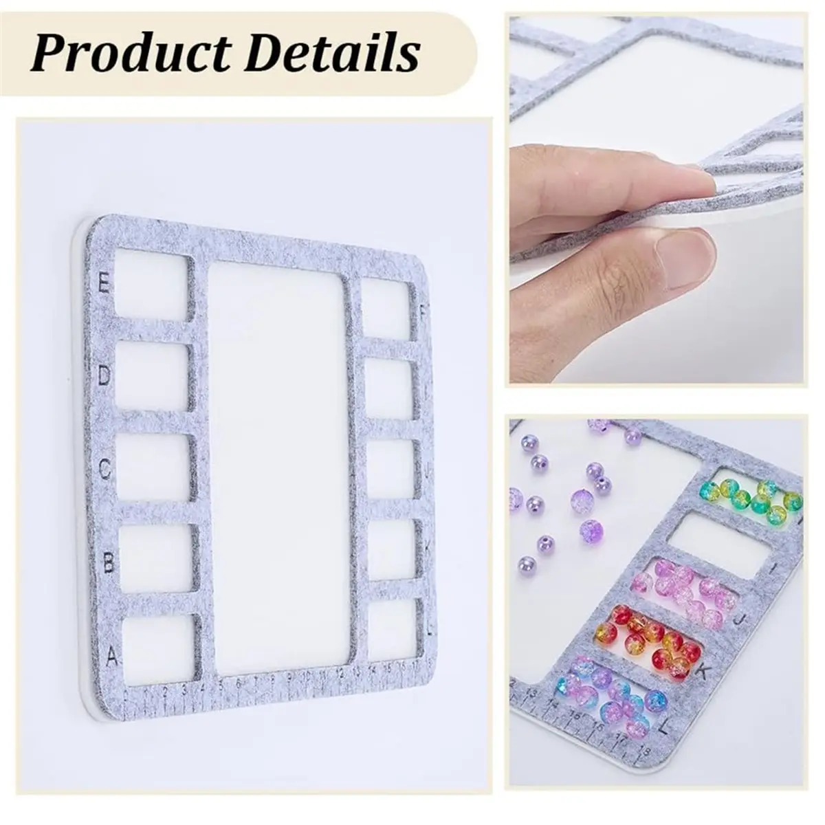 Best sales 2026 3 Styles Felt Bead Mats for Beading Treasure Seed Bead Board with Scoop, Beading Mats with Alphabetic Scale