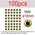100 piezas de oro de 18 mm