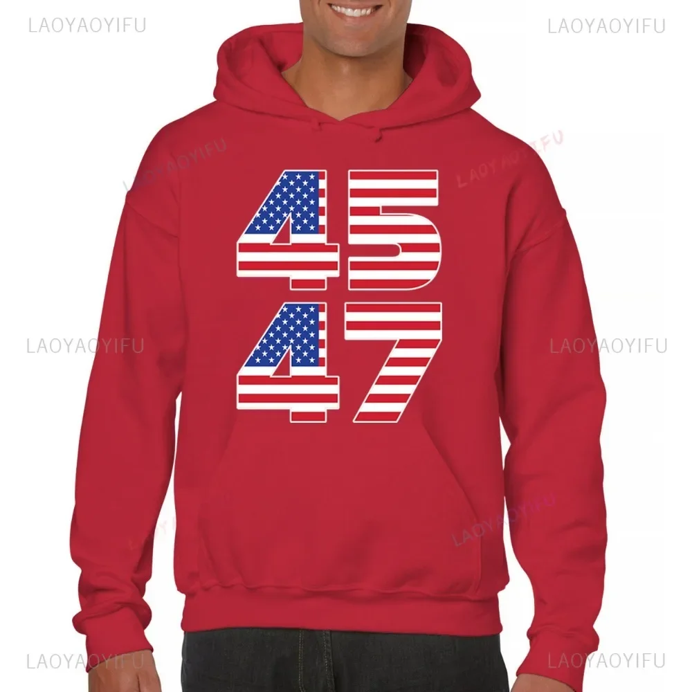 45 47 Donald Trump 2024 Take America Back Election - The Return Hoodie Funny Pro-Trump Fans Streetwear 4th of July Costume Gifts