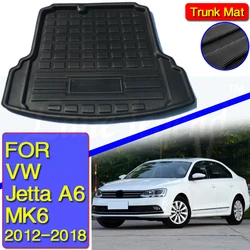 For VW JETTA A6 MK6 Cargo Liner Rear Trunk Boot Mat Luggage Tray Floor Carpet Protector Cars 2012 2013 2014 2015 2016 2017 2018