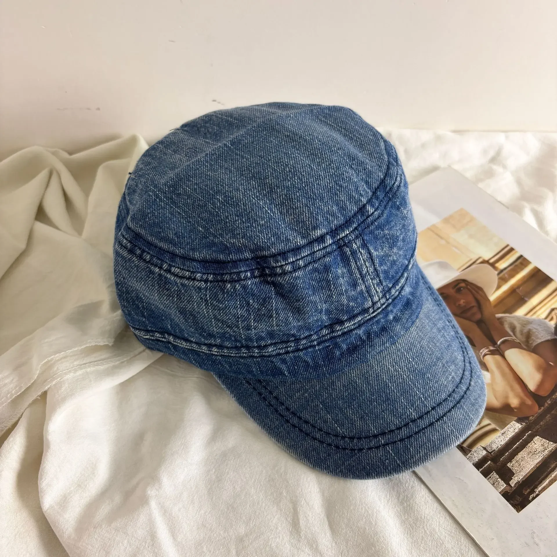 

Unisex Denim Baseball Cap Adjustable Snapback Hat Outdoor Travel Washed Blank Casual Hats/Caps for Men Women