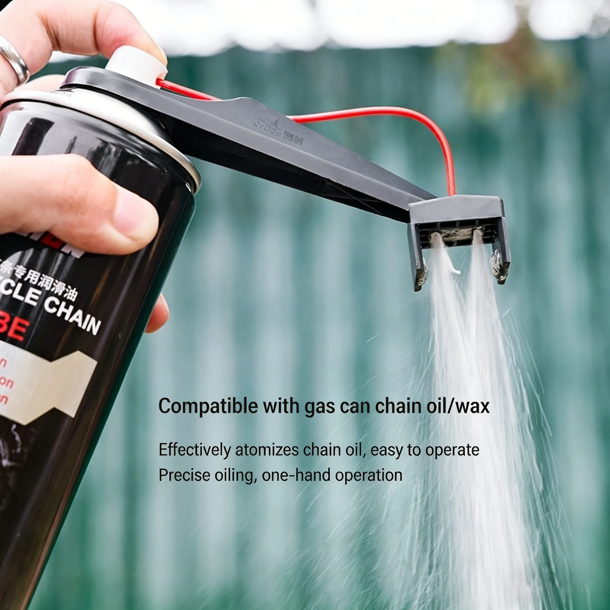 Upgrade 1/2PCS Motorcycle Chain Oiler Spray Lube Oiler Tool Mess-Free Chain Wax Chain Cleaner Attachment Chain Oil Applicator