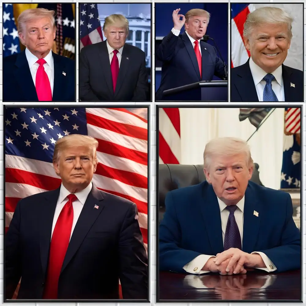 Póster de la figura política Donald Trump, ideas originales para la decoración del hogar, piezas de arte elegantes para interiores.