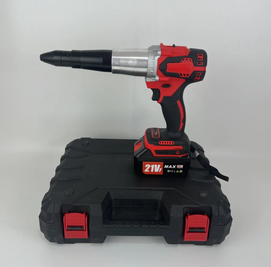 Powerful Rechargeable Rivet Gun: Fully Automatic, Equipped With Brushless Lithium Battery & Stainless - Steel Core