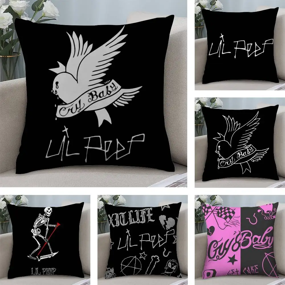 L-Lil Peep H-Hell Boy Pillow Case Plush Fabric Soft Double S