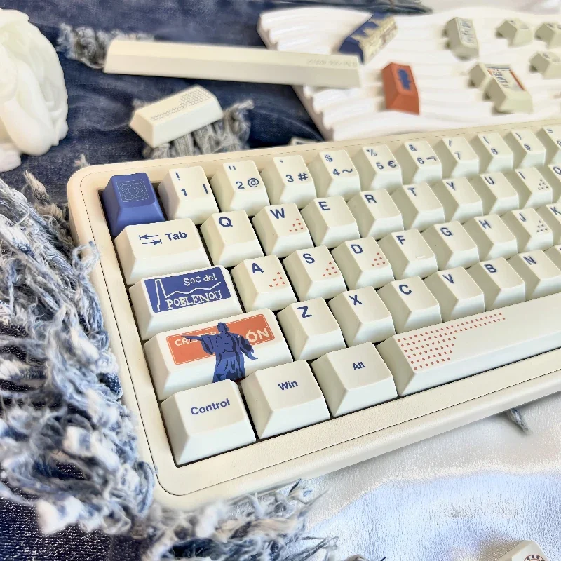Barcelona Keycap Spanish Theme Keycaps Complete Set Cherry Profile Five Sided Sublimation Mechanical Keyboard Custom Keycap