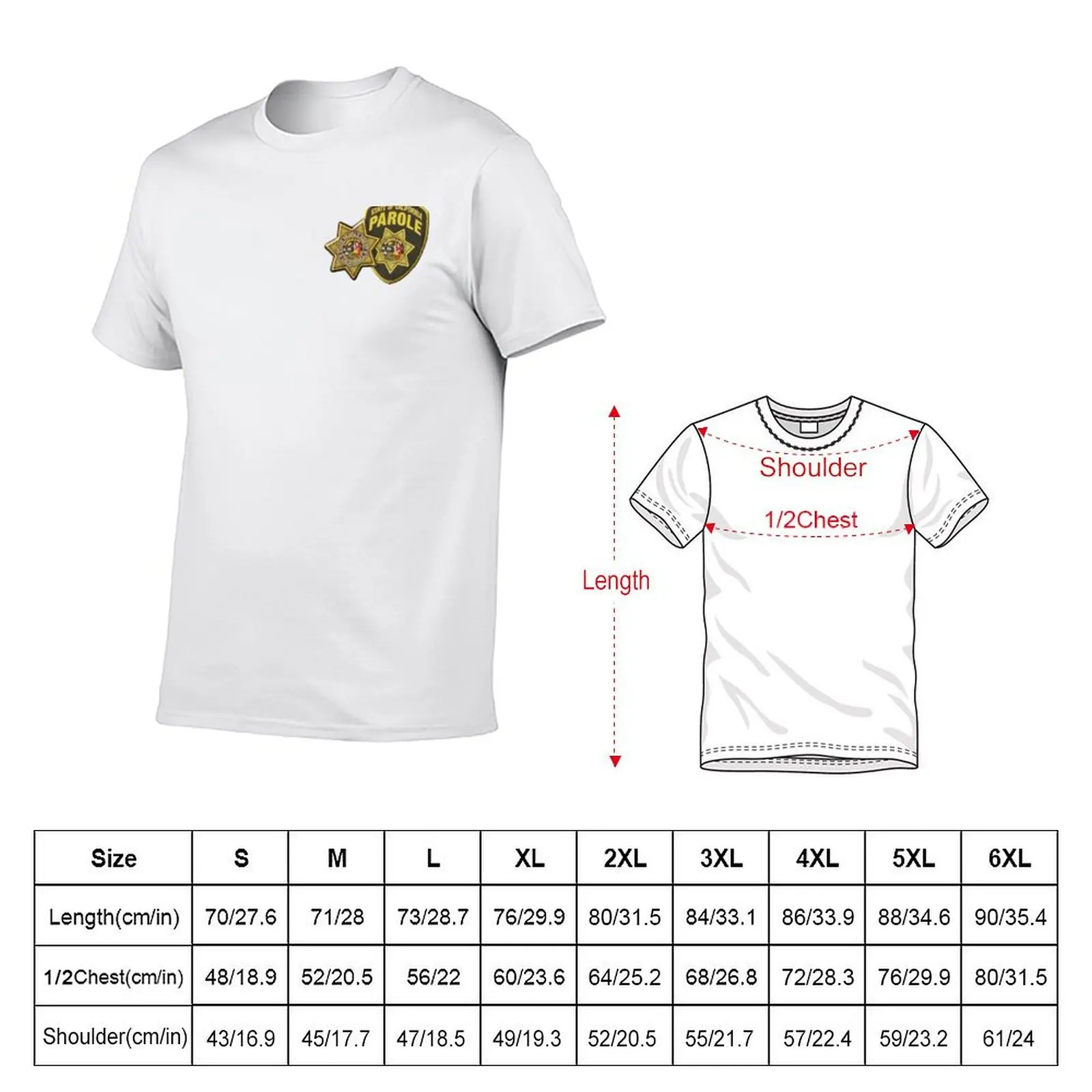 California Parole Agent T-Shirt Durable Work Wear T-Shirt