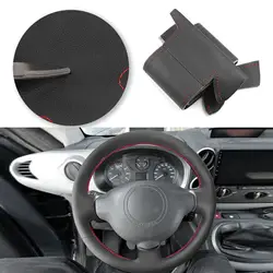 Car Inner Accessories Steering Wheel Leather Cover Trim For Citroen Berlingo Jumpy 2009-2016 Toyota Proace 2013 2014 2015 2016