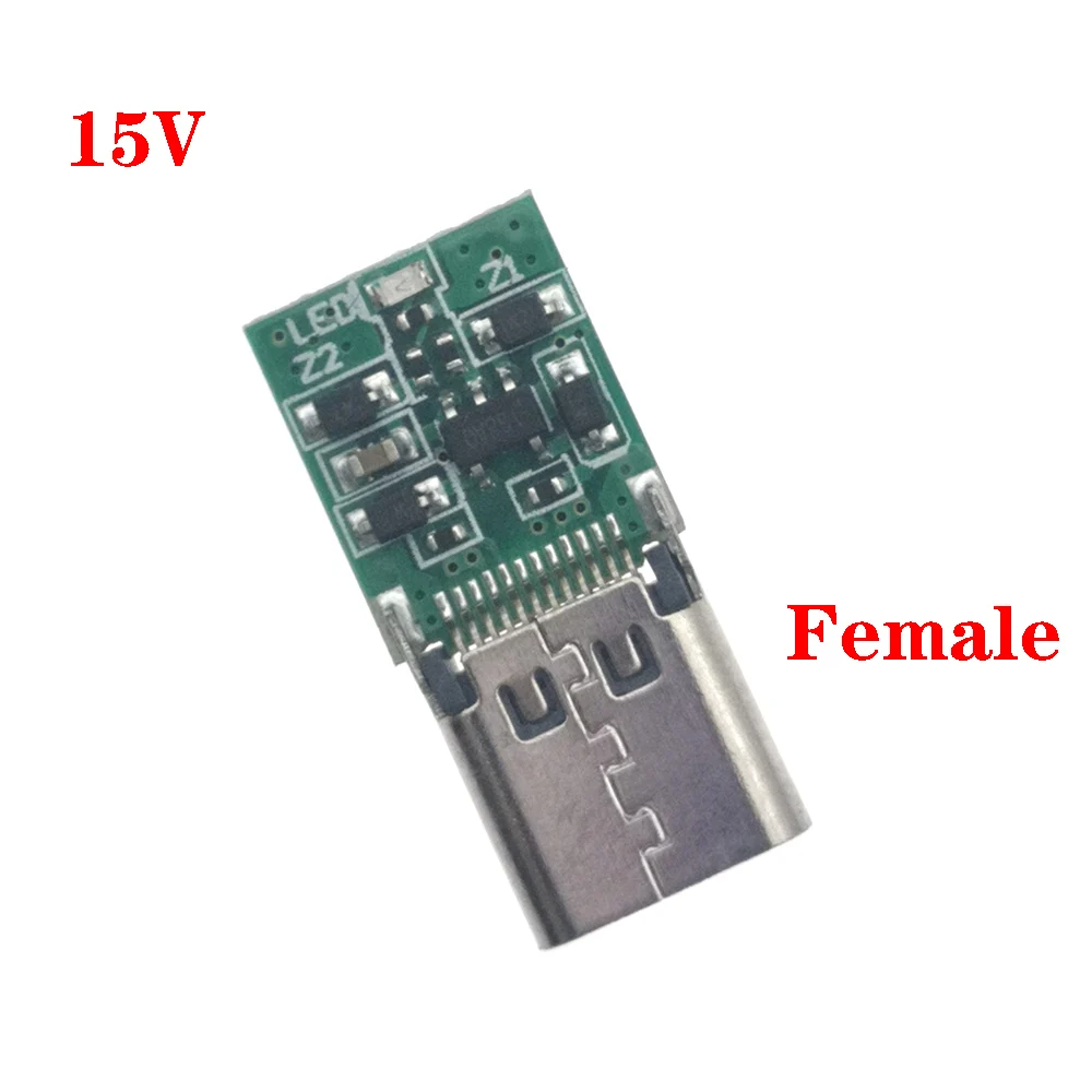 Conector de gatillo tipo C PD, cable de soldadura de enchufe de 5/9/12/15/20V, placa PCB macho/hembra, puerto de carga rápida de transmisión de alta velocidad