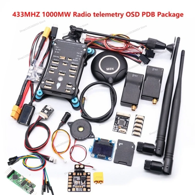 For 2.4.8 Flight Control  I2C RGB OLED  PPM Shock Absorption  Bracket + M8N GPS+ 433 V5