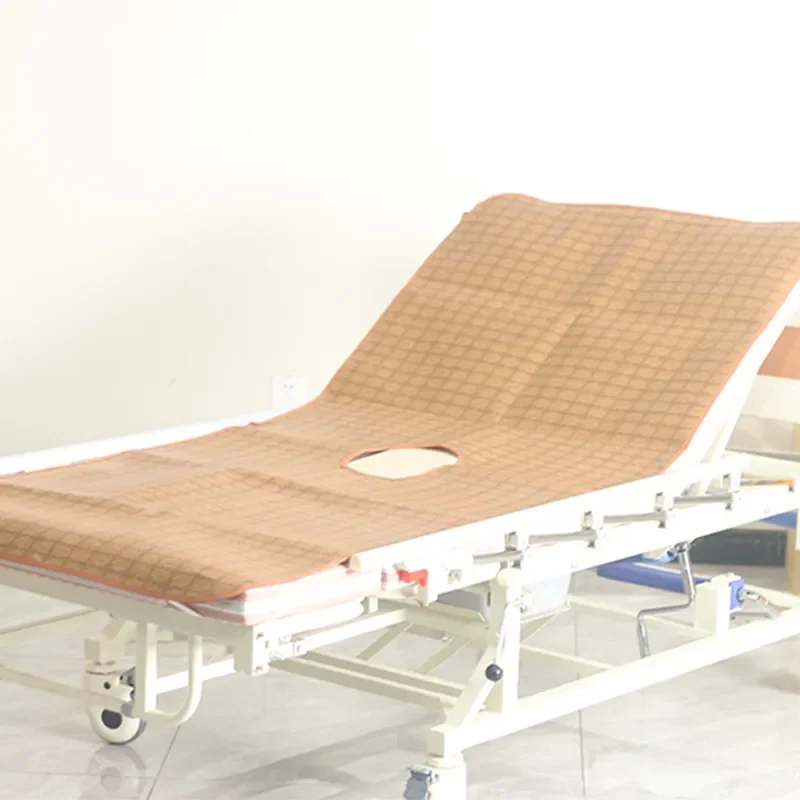 Cotton Mattress for Electric Nursing Bed with Toilet Hole Machine Washable Household Care Bed Replacement Pad